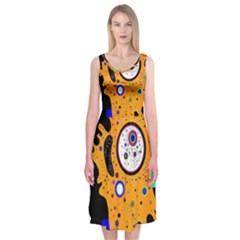 Stars Wassily Kandinsky (neg) Midi Sleeveless Dress by impacteesstreetwearthree