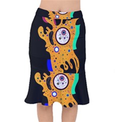 Stars Wassily Kandinsky (neg) Short Mermaid Skirt by impacteesstreetwearthree