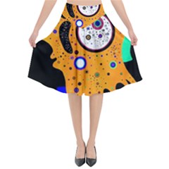 Stars Wassily Kandinsky (neg) Flared Midi Skirt by impacteesstreetwearthree