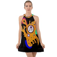 Stars Wassily Kandinsky (neg) Halter Tie Back Chiffon Dress by impacteesstreetwearthree