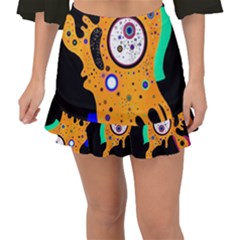 Stars Wassily Kandinsky (neg) Fishtail Mini Chiffon Skirt by impacteesstreetwearthree