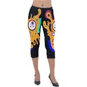 Stars Wassily Kandinsky (neg) Lightweight Velour Capri Leggings  View1