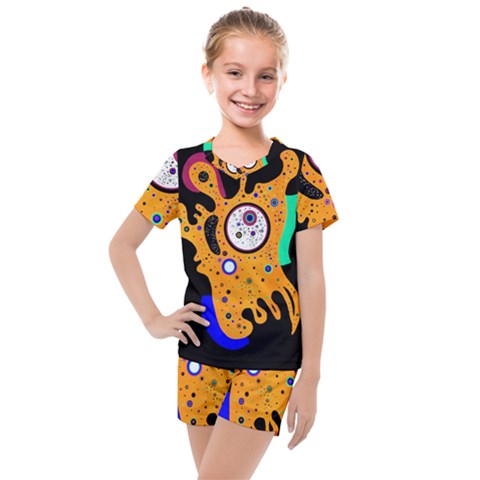 Stars Wassily Kandinsky (neg) Kids  Mesh Tee And Shorts Set by impacteesstreetwearthree