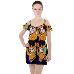 Stars Wassily Kandinsky (neg) Ruffle Cut Out Chiffon Playsuit by impacteesstreetwearthree