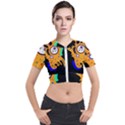 Stars Wassily Kandinsky (neg) Short Sleeve Cropped Jacket View1