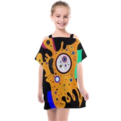 Stars Wassily Kandinsky (neg) Kids  One Piece Chiffon Dress by impacteesstreetwearthree