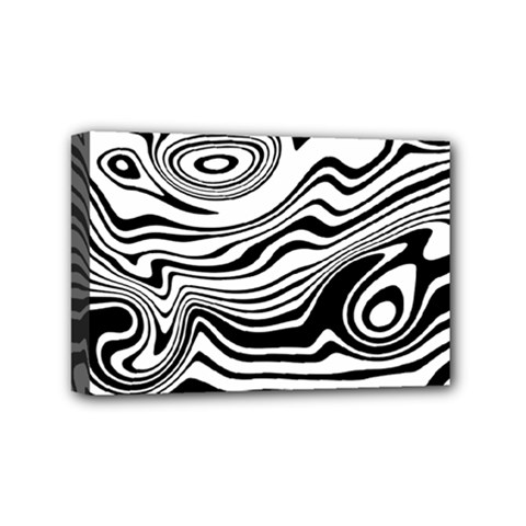 Lines Abstract Distorted Texture Mini Canvas 6  x 4  (Stretched)