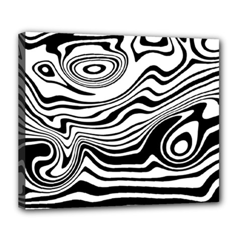 Lines Abstract Distorted Texture Deluxe Canvas 24  x 20  (Stretched)