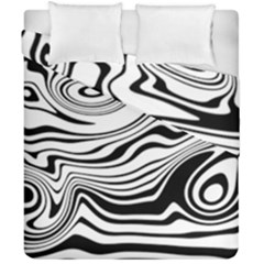 Lines Abstract Distorted Texture Duvet Cover Double Side (california King Size) by Pakrebo