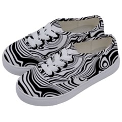 Lines Abstract Distorted Texture Kids  Classic Low Top Sneakers