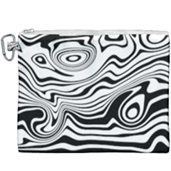 Lines Abstract Distorted Texture Canvas Cosmetic Bag (XXXL)