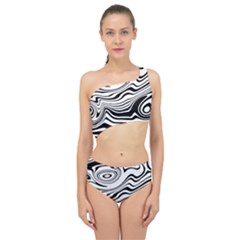 Lines Abstract Distorted Texture Spliced Up Two Piece Swimsuit by Pakrebo