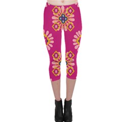 Morroco Tile Traditional Marrakech Capri Leggings 