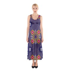 Morocco Tile Traditional Marrakech Sleeveless Maxi Dress