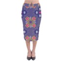 Morocco Tile Traditional Marrakech Velvet Midi Pencil Skirt View1