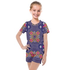 Morocco Tile Traditional Marrakech Kids  Mesh Tee and Shorts Set