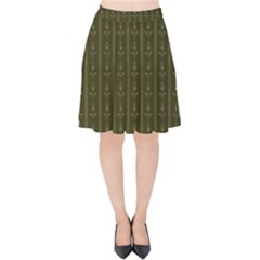 Vintage Wallpaper Vintage Velvet High Waist Skirt by Pakrebo