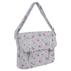 Floral Pattern Background Buckle Messenger Bag by Pakrebo