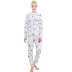 Floral Pattern Background Women s Lounge Set