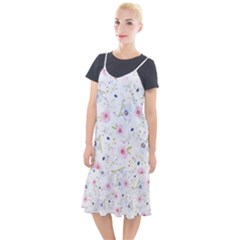 Floral Pattern Background Camis Fishtail Dress