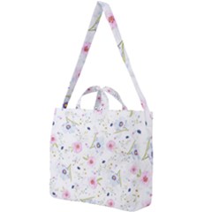 Floral Pattern Background Square Shoulder Tote Bag by Pakrebo