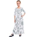 Fruit Material Design Transparent Kids  Quarter Sleeve Maxi Dress View1