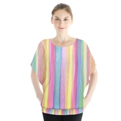 Watercolour Watercolor Background Batwing Chiffon Blouse