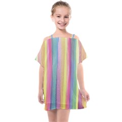 Watercolour Watercolor Background Kids  One Piece Chiffon Dress by Pakrebo