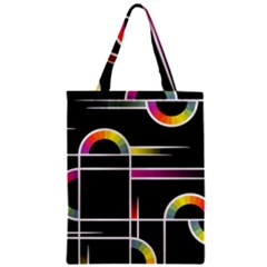 Background Abstract Semi Circles Zipper Classic Tote Bag by Pakrebo