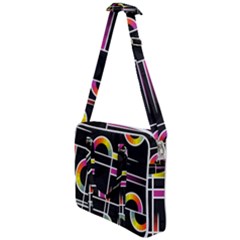 Background Abstract Semi Circles Cross Body Office Bag