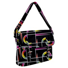 Background Abstract Semi Circles Buckle Messenger Bag