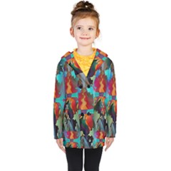 Background Sci Fi Fantasy Colorful Kids  Double Breasted Button Coat by Pakrebo