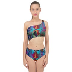 Background Sci Fi Fantasy Colorful Spliced Up Two Piece Swimsuit by Pakrebo