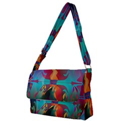 Background Sci Fi Fantasy Colorful Full Print Messenger Bag by Pakrebo