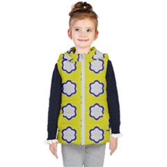 Flower Pattern Decorative Vintage Kids  Hooded Puffer Vest by Pakrebo