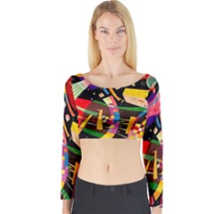 Kandinsky Composition X Long Sleeve Crop Top by impacteesstreetwearthree