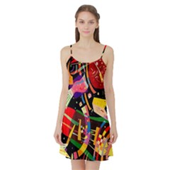 Kandinsky Composition X Satin Night Slip by impacteesstreetwearthree