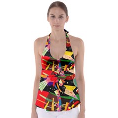 Kandinsky Composition X Babydoll Tankini Top by impacteesstreetwearthree