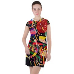 Kandinsky Composition X Drawstring Hooded Dress by impacteesstreetwearthree