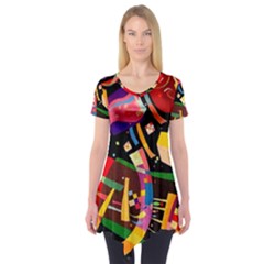 Kandinsky Composition X Short Sleeve Tunic  by impacteesstreetwearthree