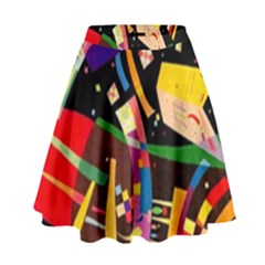 Kandinsky Composition X High Waist Skirt by impacteesstreetwearthree