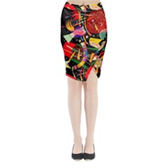 Kandinsky Composition X Midi Wrap Pencil Skirt by impacteesstreetwearthree