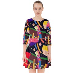 Kandinsky Composition X Smock Dress by impacteesstreetwearthree