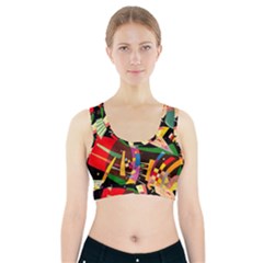 Kandinsky Composition X Sports Bra With Pocket by impacteesstreetwearthree