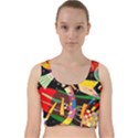 Kandinsky Composition X Velvet Racer Back Crop Top View1