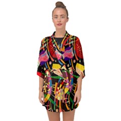 Kandinsky Composition X Half Sleeve Chiffon Kimono by impacteesstreetwearthree