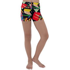 Kandinsky Composition X Kids  Lightweight Velour Yoga Shorts by impacteesstreetwearthree