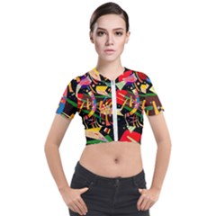 Kandinsky Composition X Short Sleeve Cropped Jacket by impacteesstreetwearthree