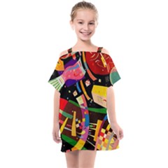 Kandinsky Composition X Kids  One Piece Chiffon Dress