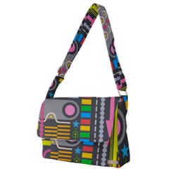 Abstract Background Colors Shapes Full Print Messenger Bag by Pakrebo